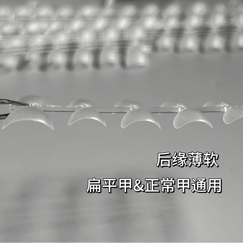樂檬跨境熱賣亞馬遜超短杏仁穿戴甲甲片超薄無痕免刻磨分碼短款甲