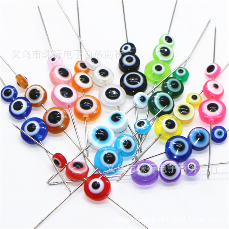 Perlas de ojos planos de resina 6-10MM, accesorios DIY al por mayor