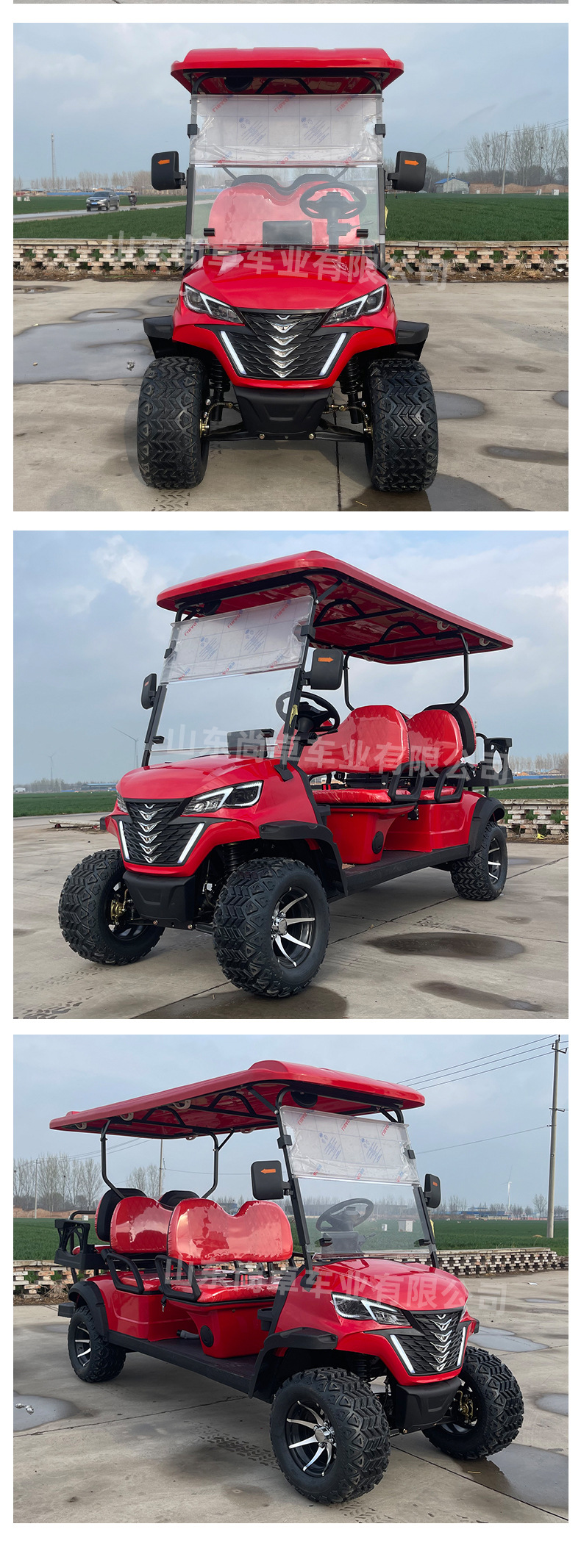 Electric Golf Cart 4+2 Seat Electric Sightseeing Car for Scenic Tours and Golf Courses, Fuel-Powered Golf Cart