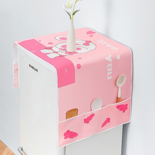 Cover for Refrigerator 65g Thick Protective Cover Storage Bag Fabric Waterproof Dustproof Household Single and Double Door Dust Cover