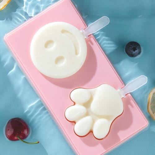 Manufacturer's one-piece ice cream mold with lid and stick homemade silicone ice cream popsicle mold DIY ice cream mold