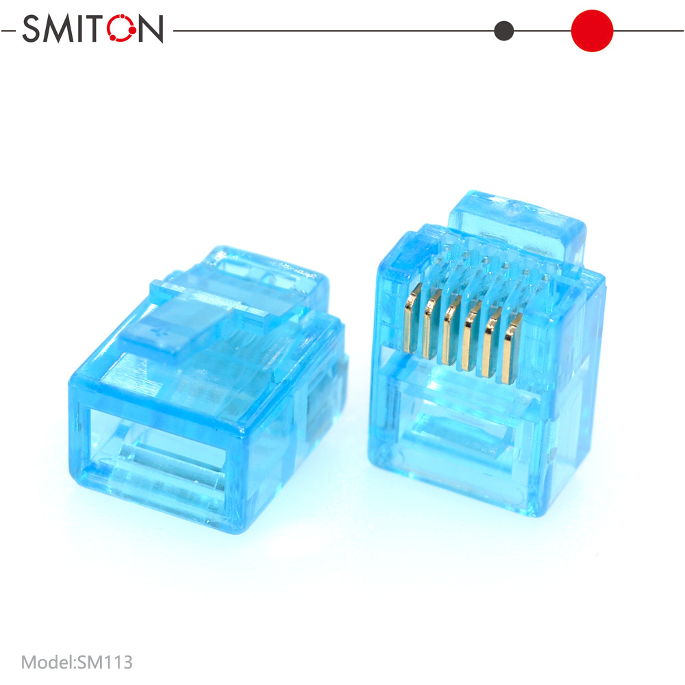 厂家直销电话插头 连接器 RJ12水晶头 电话头6芯水晶头