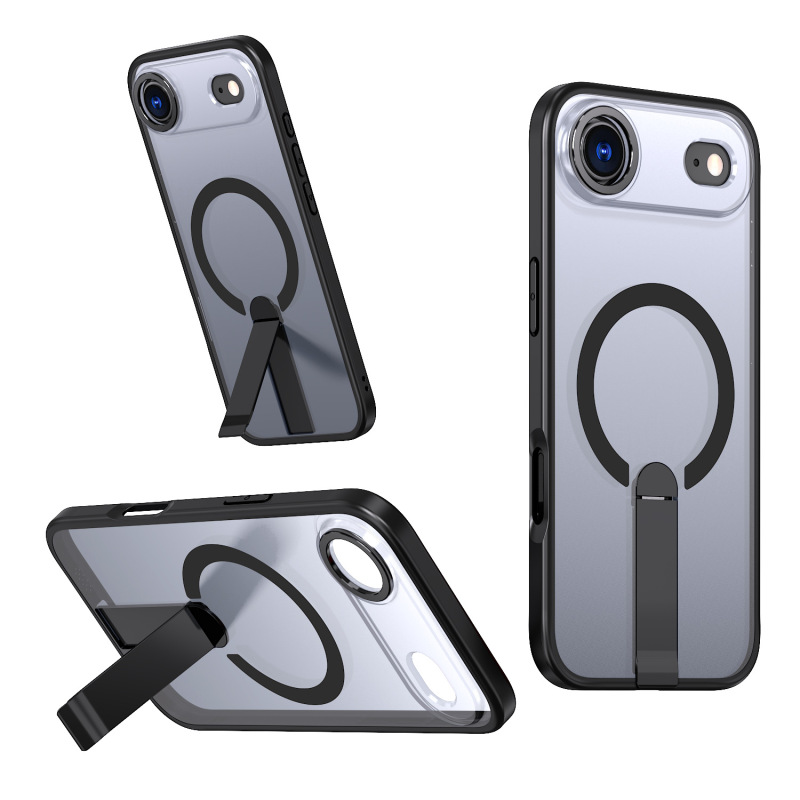 Amazon対応 iPhone17AIR 携帯電話ケース 磁気リング 垂直スタンド Apple 16Pro 落下防止保護カバー|undefined