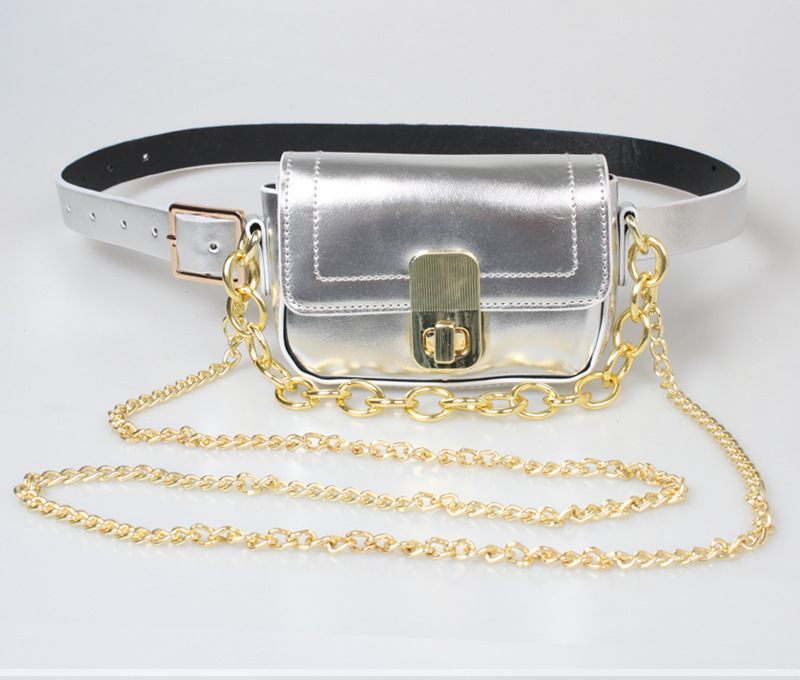 Women's Accessories Metal Thick Chain Decoration Crossbody Waist Bag Belt display picture 3