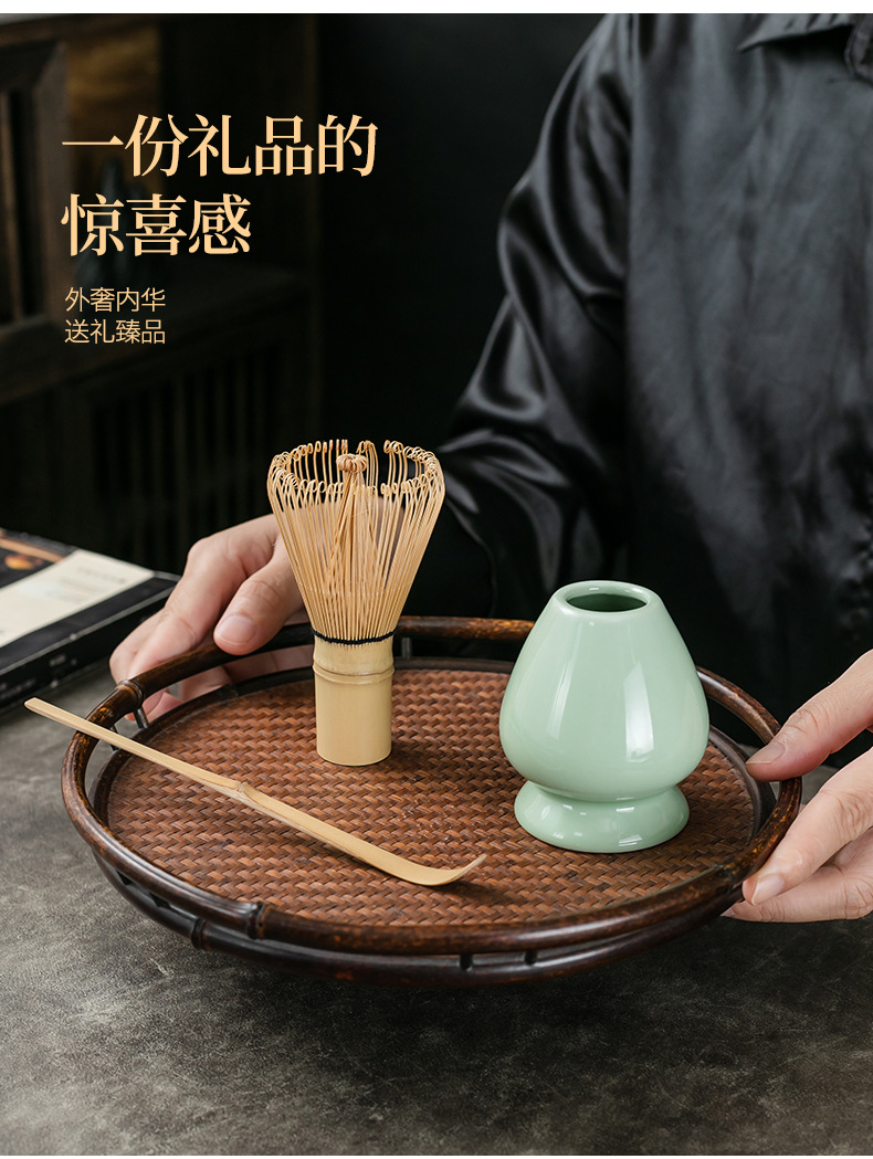 Description Picture 2 of itemMatcha tea brush Baiben Li Song Dynasty tea ordering tool Matcha bowl tea brush stand tea dial stirring brushs bamboo brush