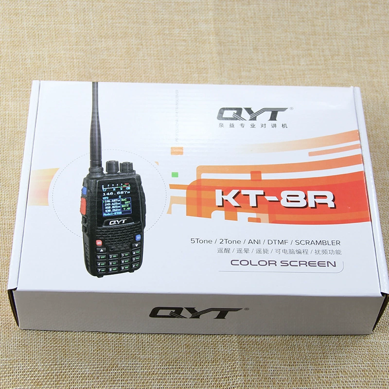 Qyt Quan Yitong KT-8R любительская рация четырехдиапазонная четыре защитные цветной экран ручная высокая мощность UV письмо