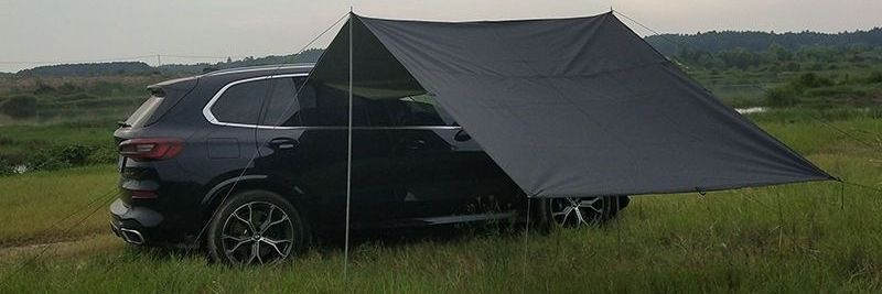 Rainproof and sunproof car side tent, outdoor camping tent for cars, SUV side tent, camping canopy