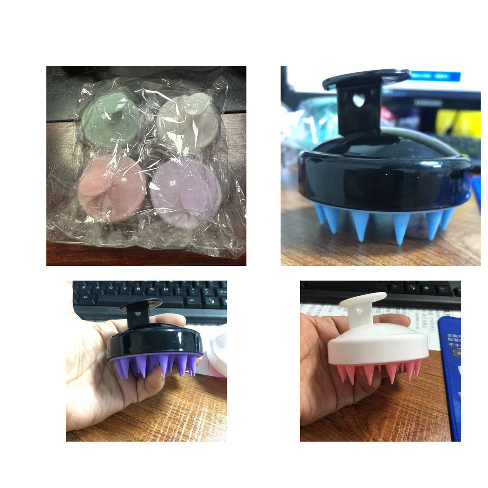 洗头按摩刷 头皮清洁洗发刷 干湿两用沐浴梳 多款软胶洗头刷