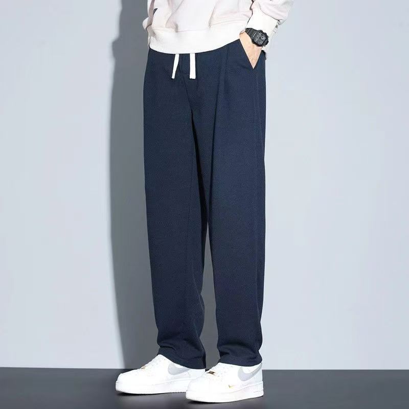 2025秋季新款运动裤休闲纯色男士直筒裤时尚百搭舒适柔软潮流宽松