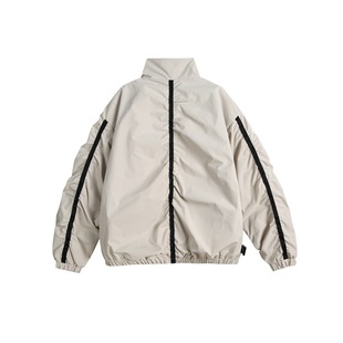 Clothing road vintage 2024 spring clothes pleated functional stand collar coat male students all-match casual outdoor workwear jacket