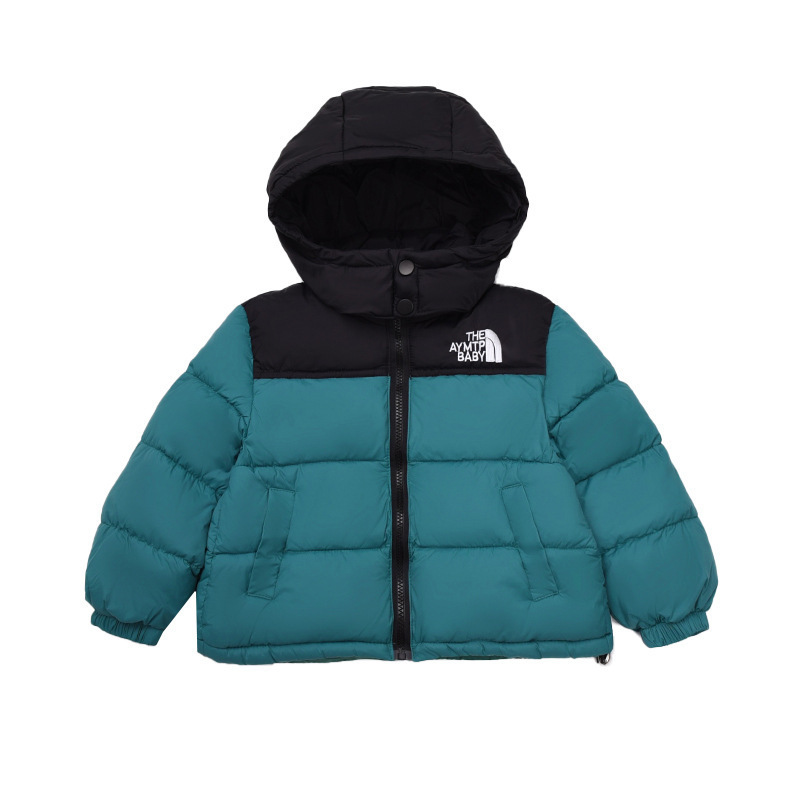 ALYCExiyuebaobao Children's Jacket Thickened Warm Patchwork Hooded Down Cotton Coat 2026 Boys And Girls Winter Fashion_voghion.com