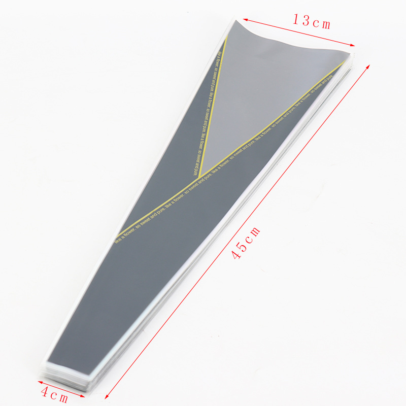 520 Día de San Valentín Corona de una sola rosa Bolsa de flores Material de embalaje Día de San Valentín OPP Bolsa de ramo de plástico al por mayor