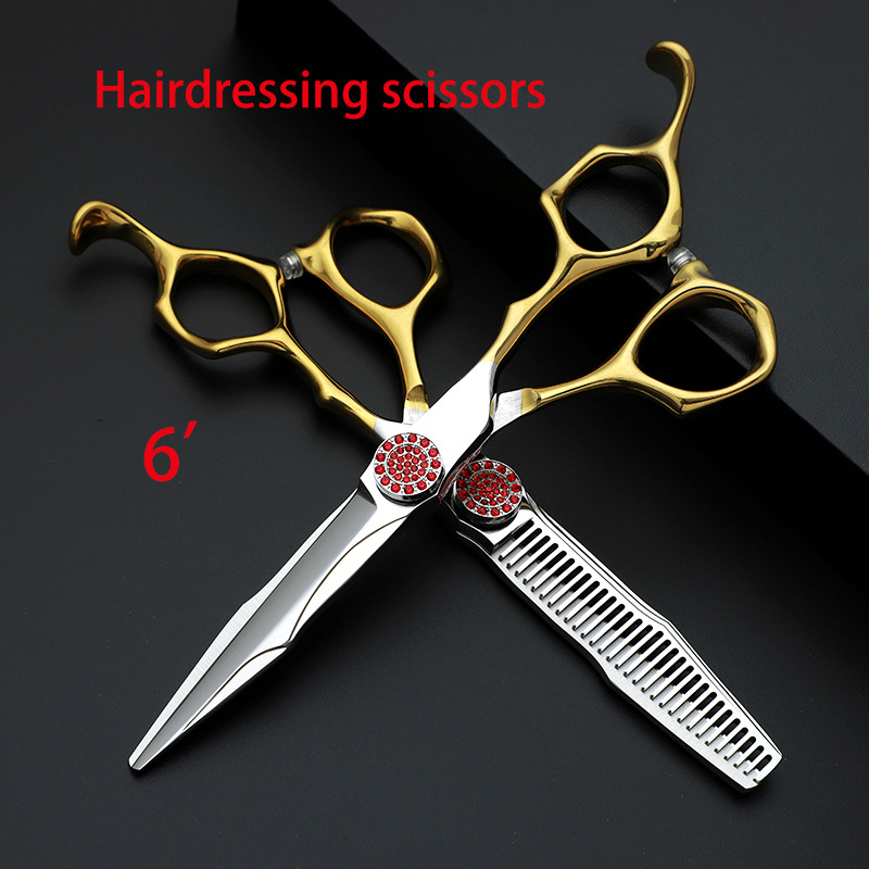 批发 理发剪刀 6寸平剪牙剪打薄剪 专业美发剪刀成人儿童剪头发剪