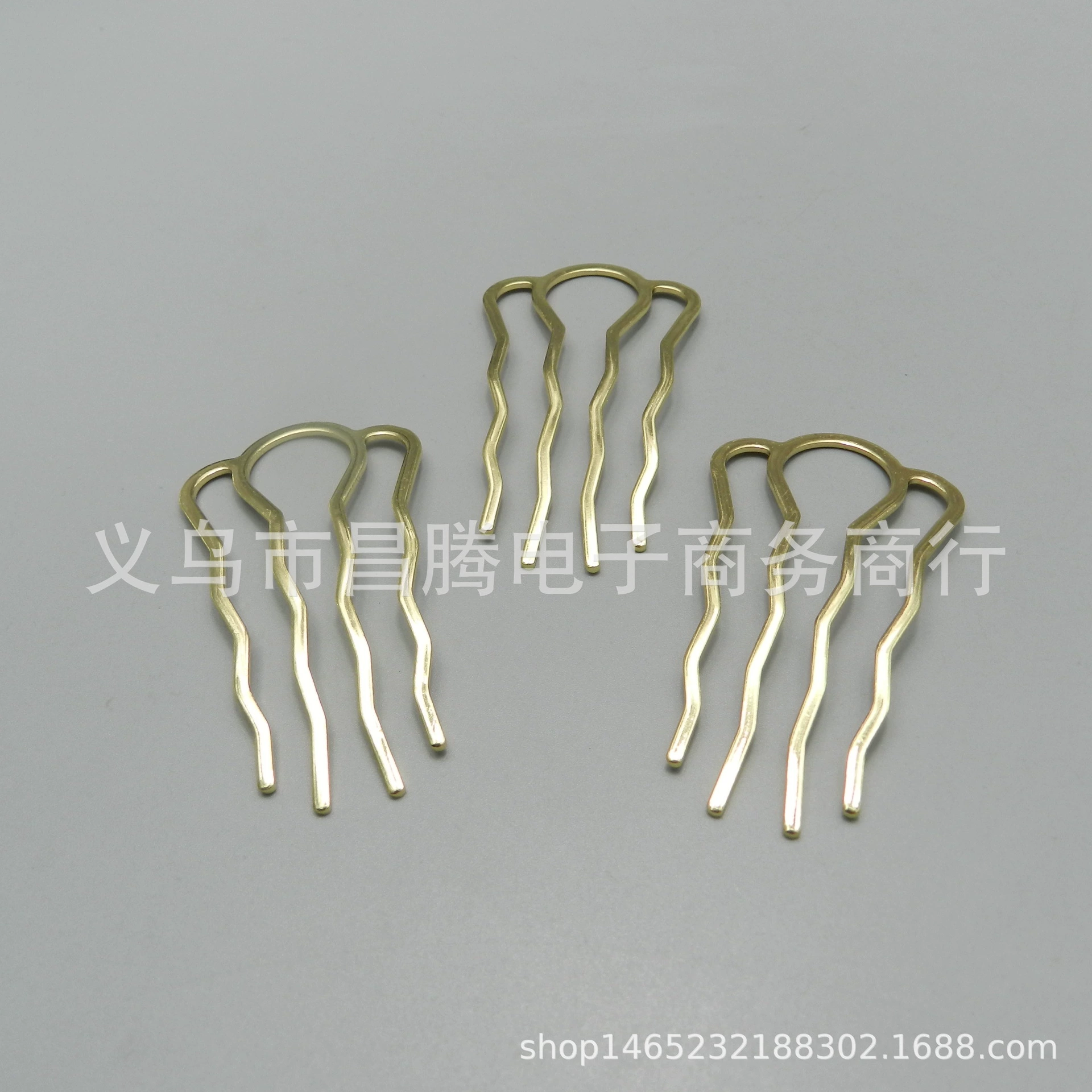 Гребень для волос с четырьмя зубьями из чистой меди в старинном стиле 64*35 мм электрофорез гальваническое покрытие, сохраняющий цвет, Шпилька для встряхивания шага DIY головной убор Hanfu