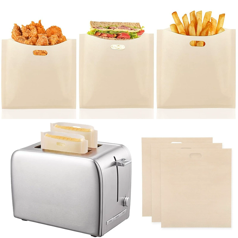 Многоразовый антипригарный пакет для микроволновой печи, пакет для тостера, тефлоновый пакет для сэндвичей, пакет для тостов