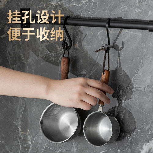 Drop-in 304 stainless steel hot oil small pot kitchen hot oil flat pan small frying pan mini hot oil drop-in small pot