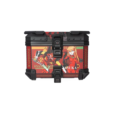 Motorcycle trunk plastic tail box with password - 45l02-model-password-lock-abs-tail-boxasuka-all-red