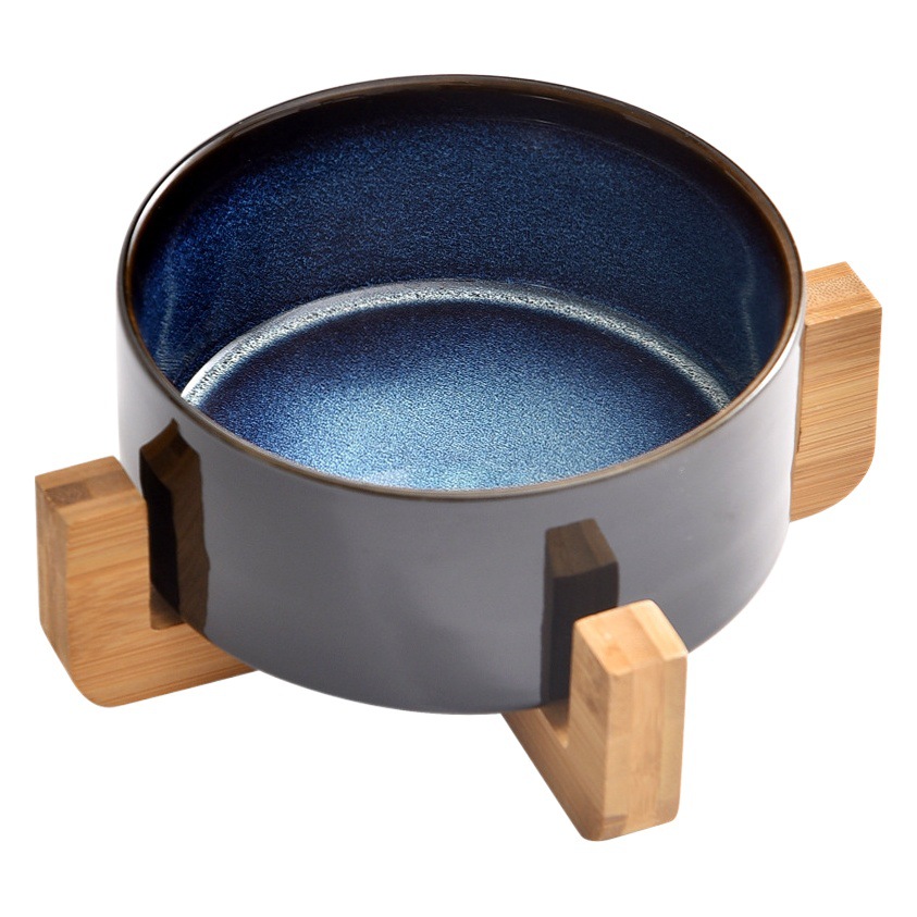 Tazón de cerámica gato tazón de comida para gatos tazón de perro tazón de beber tazón doble tazón de protección cervical suministros para mascotas