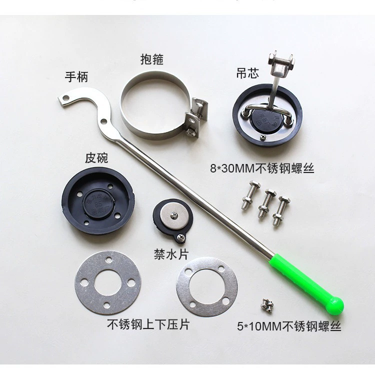 85-типа давления хорошо насос аксессуары кожаная чаша ручка из нержавеющей стали висит ядро кожаный коврик качая головой старомодный встряхивая насос