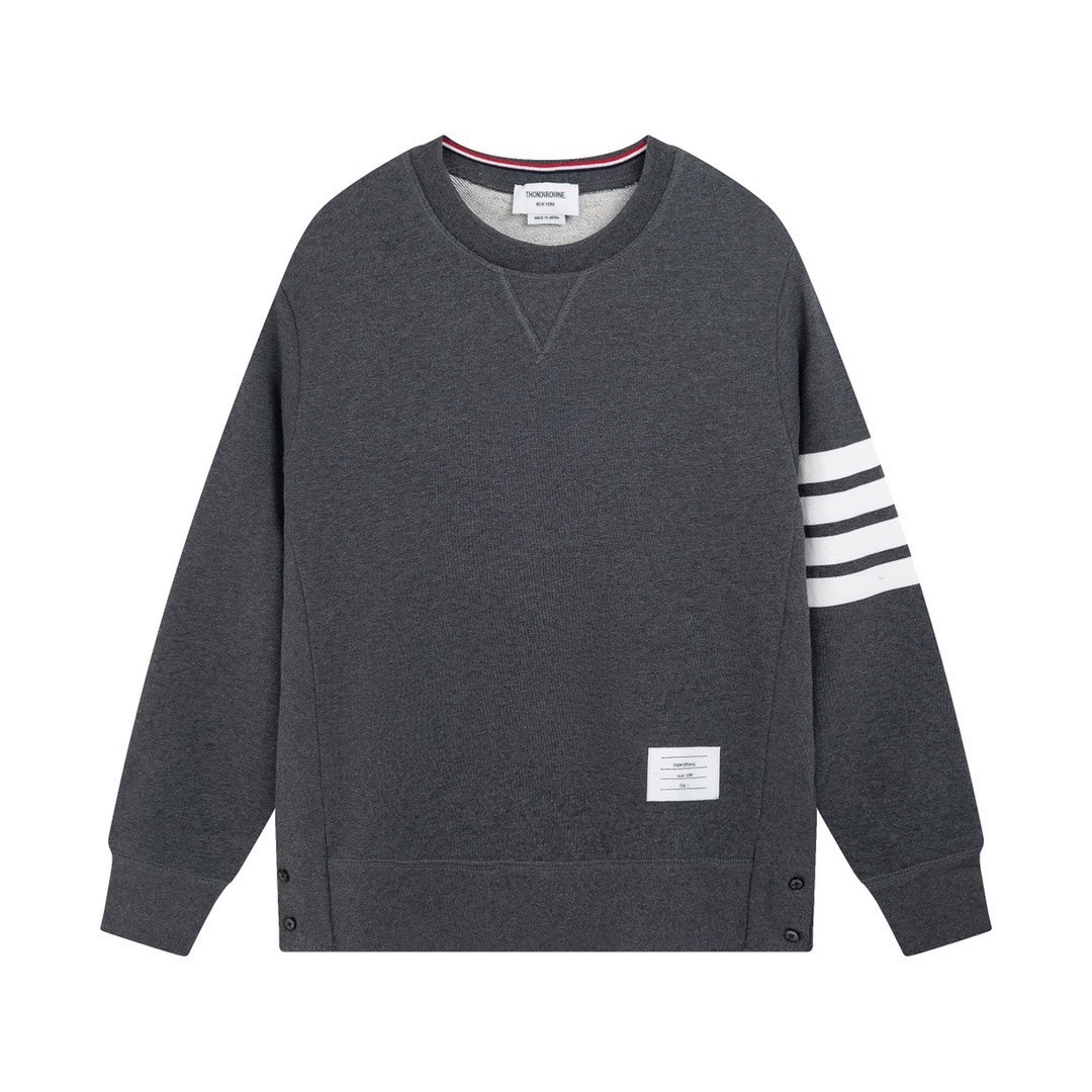 1.1 Правильная версия новой осени-зимы 2024 года Miu Miu Tom BLCG four-stripe круглый вырез TB худи куртка для мужчин и женщин