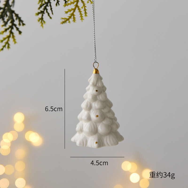 クロスボーダークリスマス装飾セラミックオーナメントミニクリスマスツリーシダーペンダントクリスマスギフト装飾ペンダント|undefined