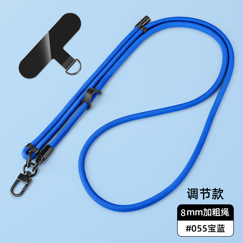Cordón para teléfono móvil de 8mm, cuello colgante, mensajero, muñeca, eslinga de nailon resistente, cuerda anti-pérdida, longitud ajustable, espalda