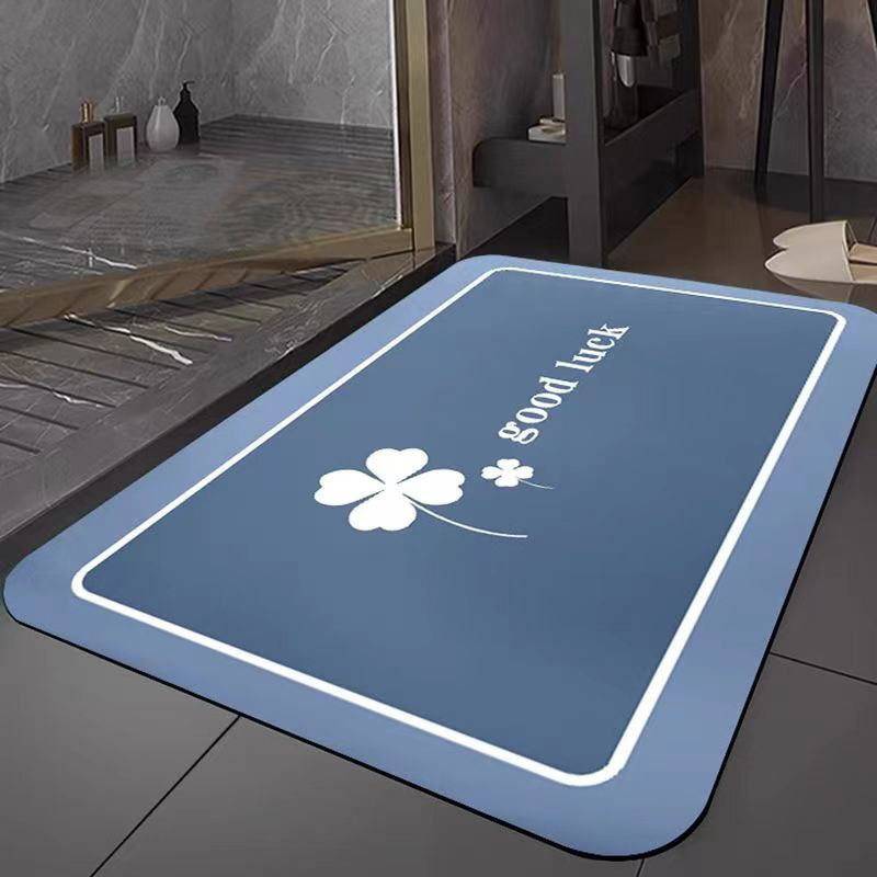 Modern minimalist bathroom diatom mud absorbent mat cut minimalist toilet door carpet household non-slip foot mat