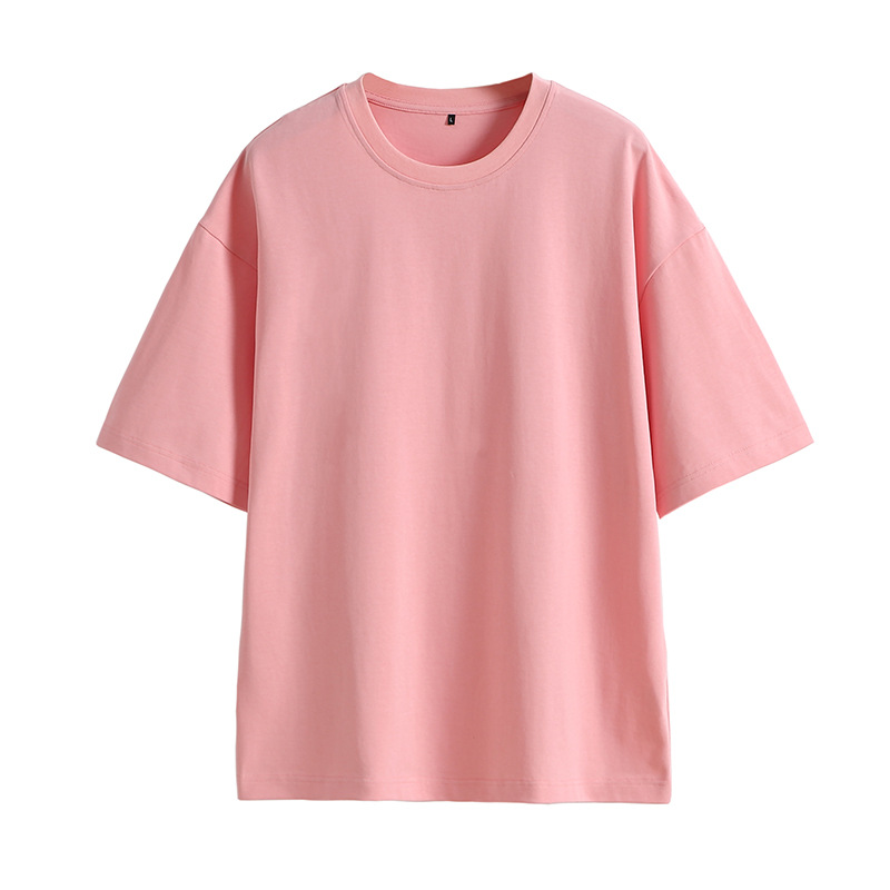 Weilong ropa Camiseta de algodón de los hombres 240g Camiseta de manga media pesada verano ins marca de moda gota hombro suelta camisa de cuello redondo