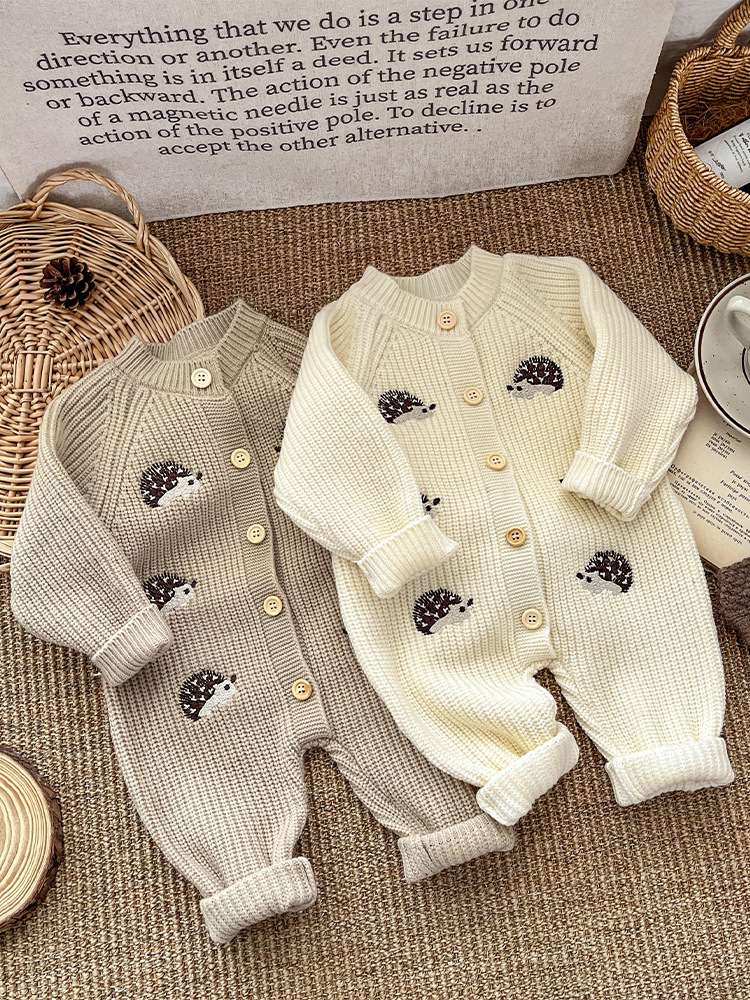 Small-month-aged autumn clothes baby onesie autumn clothes super…