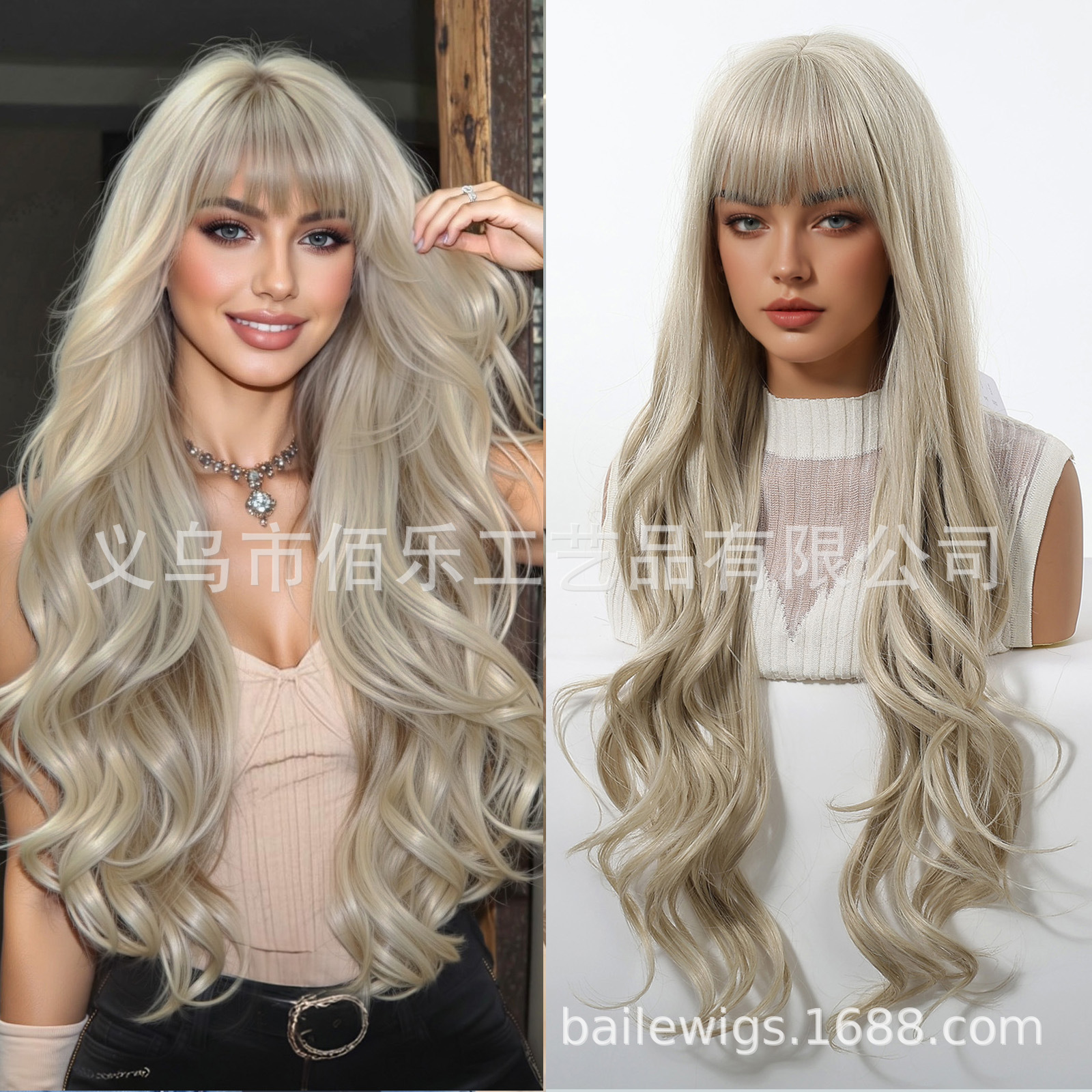 Peruca púrpura, cabello rizado largo, 30 pulgadas de fibra química, cabello de mujer, Europa y América al por mayor multicolor opcional