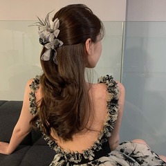 新中国式美学両面蝶結びの羽は超仙の髪を挟んで女性の後頭部の大きいサイズを挟みます。
