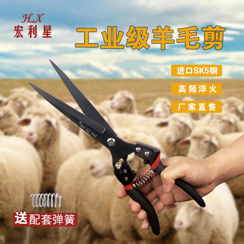 Manulife Star Wool Shears for Dogs, Rabbits, and Yak Hair Trimming, Sk5 Steel Spring Pet Grooming Scissors