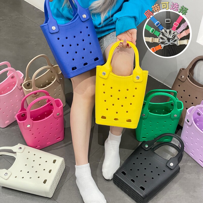 2025 Foreign Trade New Hand Bag EVA Hole Bag Summer Seaside Vacation Waterproof Handbag Outgoing Crossbody Bag