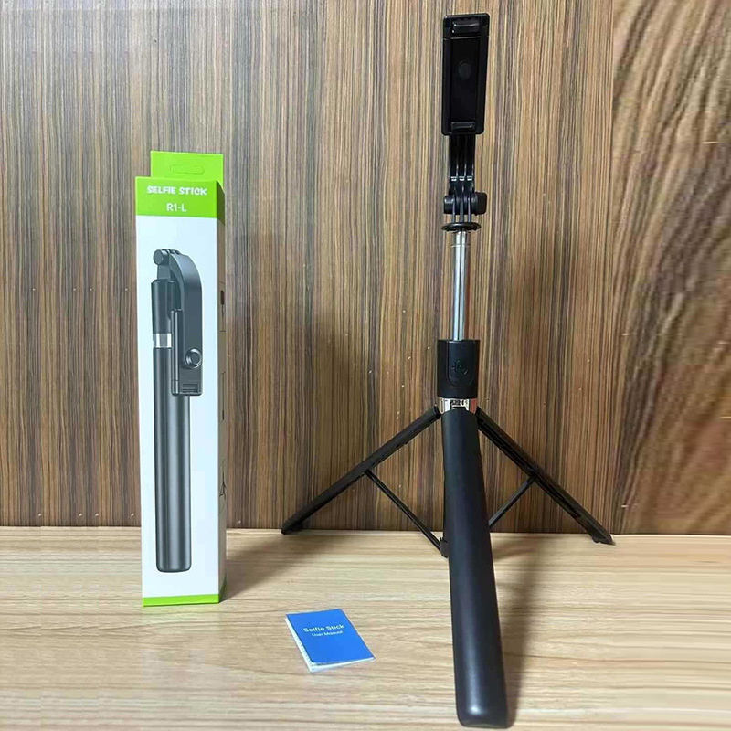 R1s 携帯電話自撮り棒 Bluetooth 補助光ライブビデオ撮影ポータブル折りたたみ伸縮三脚ポールリモコン|undefined