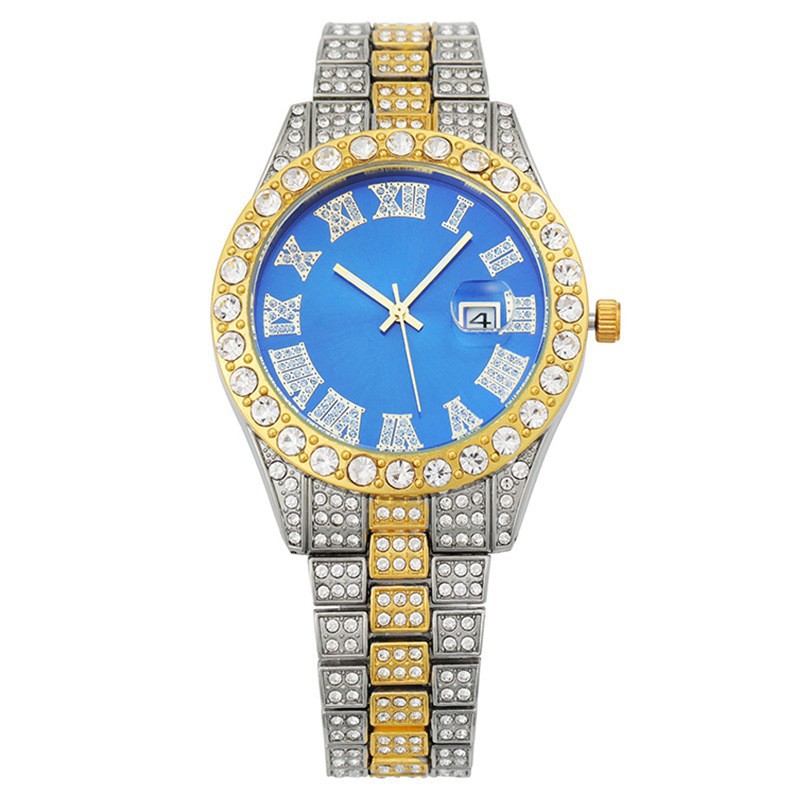 New Foreign Trade Hot Style Diamond-Encrusted Roman Fashion Women's Watch with Calendar Women's Watch Women's Watch Manufacturer