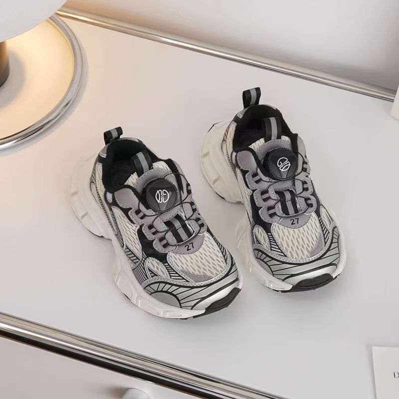 Zapatos respirables de malla para niños 2025 nuevo otoño para niñas zapatos casuales para padres, zapatos de running de suela suave para niños