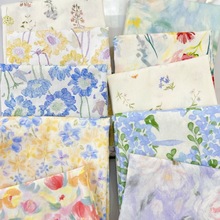 全棉数码活性府绸印花法式油画风纯棉手工diy家居服睡衣连衣裙布