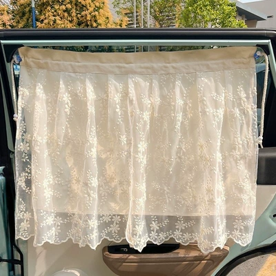 Car curtains lace Daisy multifunctional sun protection - simple-lace-flower-single-open-single