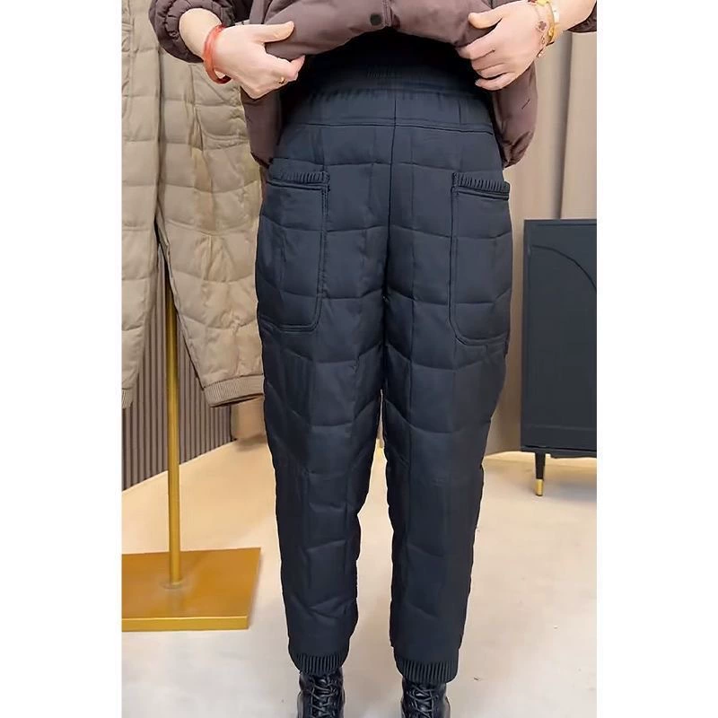 Winter keep warm light and thin trousers for leisure with down, (Cross-border trading)