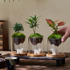 シンプルで厚い高ホウ素シリコンガラスのコケの瓶は高温に耐えます。