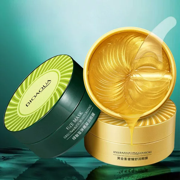 Poquanya gold element luxury Yao Shu Run eye mask moisturizing desalination black eye circles improve eye pattern eye mask wholesale