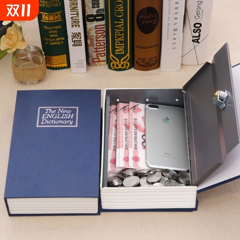 Book safe password box with lock small lock cabinet small money box…