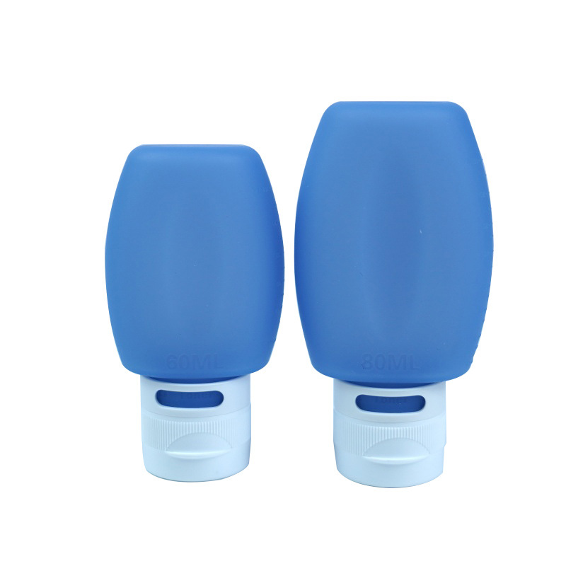 Botella de silicona envasada, baño, baño, emulsión de agua fácil de exprimir, paquete de viaje, almacenamiento, botella vacía portátil de 60ml