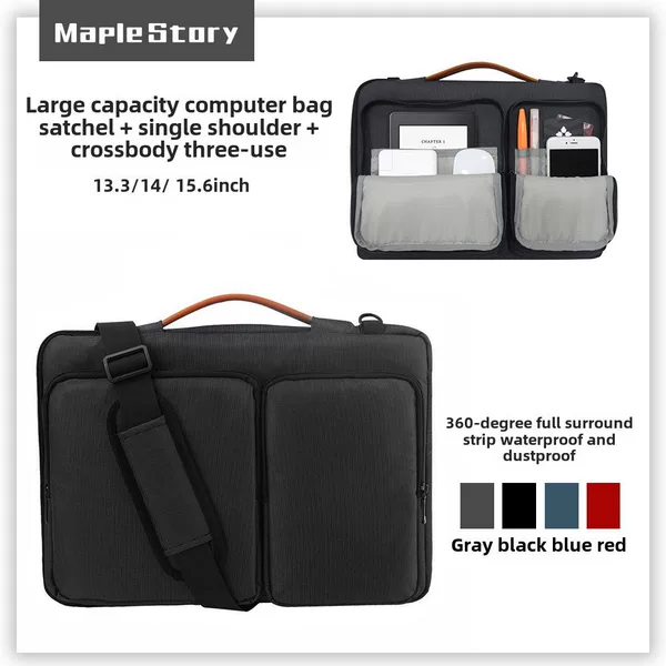 Laptop Bag, Business Waterproof 14/ 15.6inch Inch Shoulder Crossbody Bag, Multifunctional 16inch Handbag