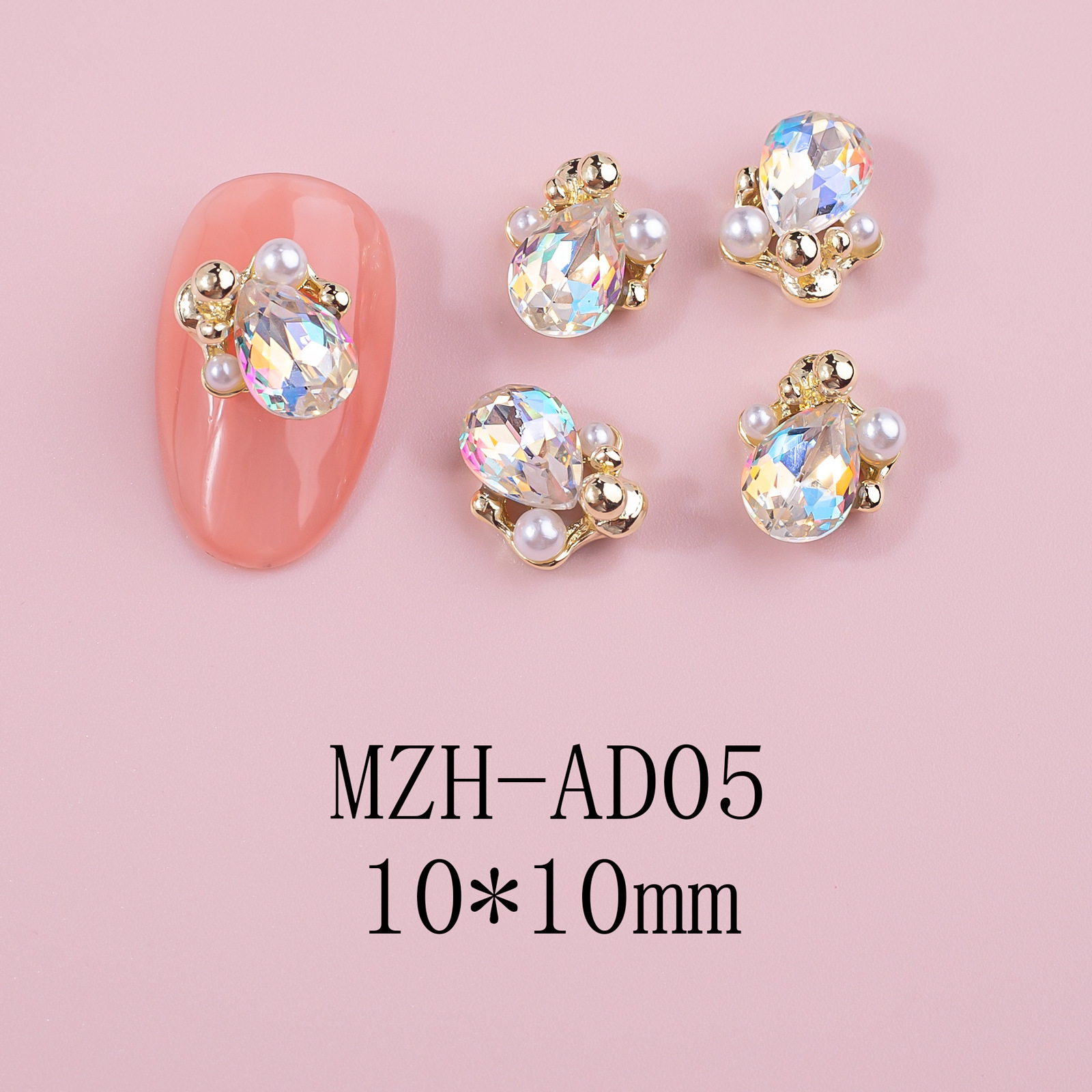 Nueva decoración de uñas, diamantes, camelia, accesorios de uñas, montones de rosas, accesorios de diamantes, uñas, joyas de uñas