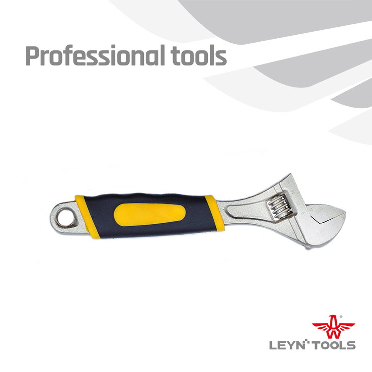 双色沾塑镀铬开口扳手/活动扳手/五金手动工具厂家直销