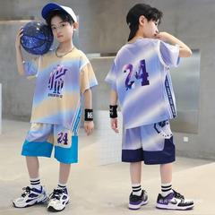 Children's Summer Sport Suit 2023 New Trendy Boys' Athletic Outfits Stylish Ball Game Clothes Summer Quick-Drying Fashion Clothes