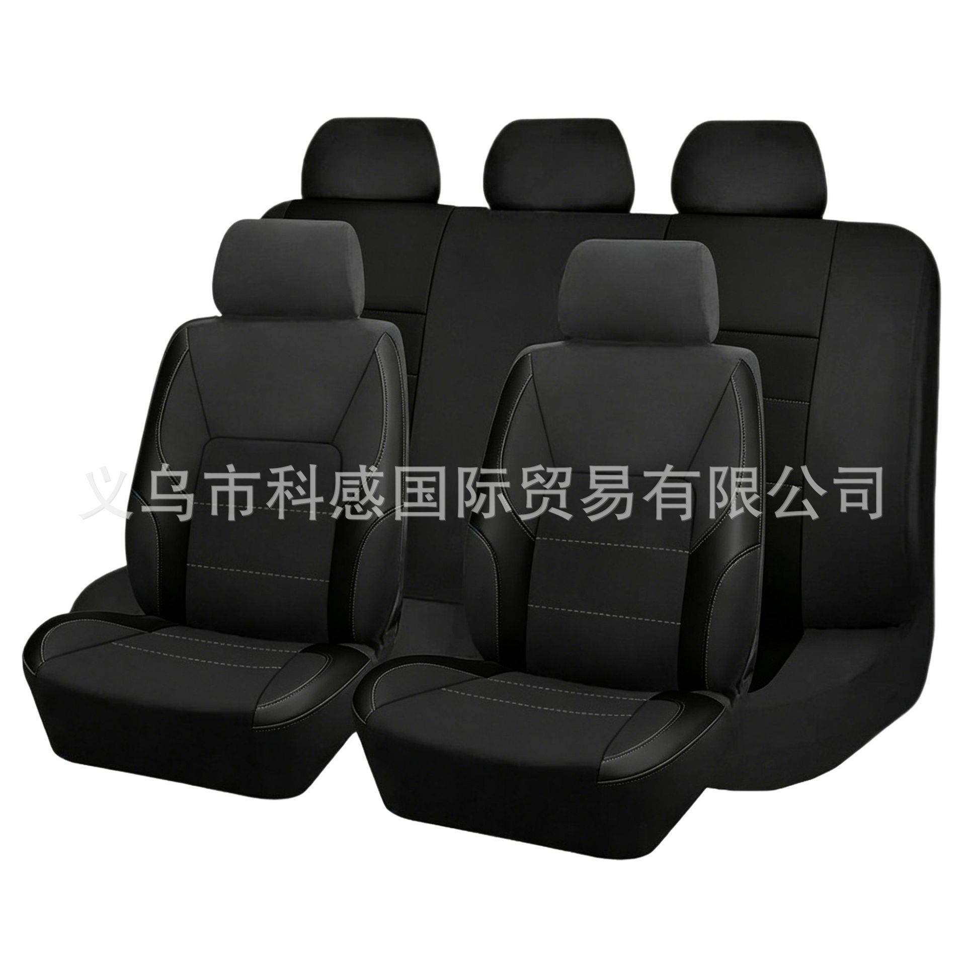 New cross-border elastic fabric single-line deer antler style universal car seat cover for Amazon, Temu, and Mercado