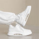 Spring new air cushion white shoes men's fashionable all-match casual shoes men's fashionable shoes men's thick sole hidden height increasing board shoes