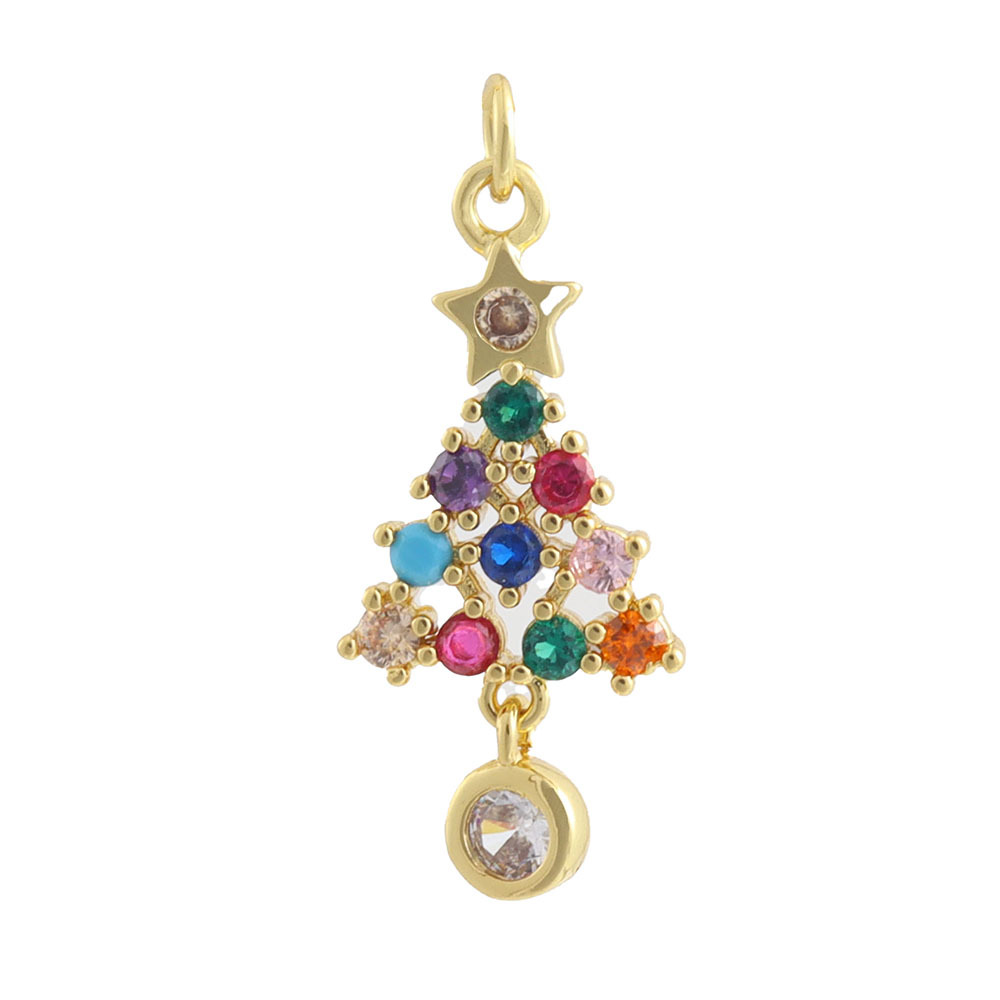 3g Weight Pendant Jewelry Making Type 15 * 22mm Jewelry Making Size Zircon Inlay Material DIY Jewelry Accessories Classification 1 Piece Quantity Copper Material Christmas Festival Christmas Tree, Bell, Snowflake Pattern Inlay Design IG Style Style 1 Piece 15 * 22mm Copper Zircon Christmas Tree Bell Snowflake Pendant 23